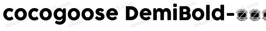 cocogoose DemiBold字体转换